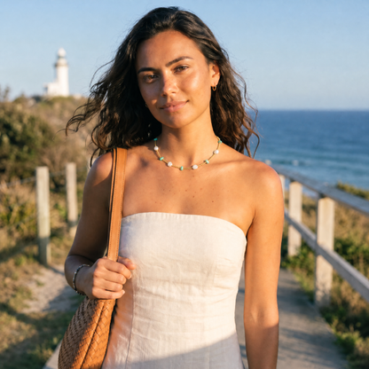 Layered Pearl & Turquoise Necklace