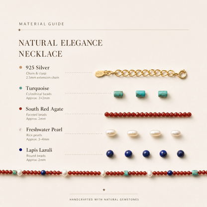 South Red Agate Layered Necklace Set